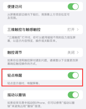 临渭苹果授权维修站分享iPhone轻点无法唤醒怎么办 