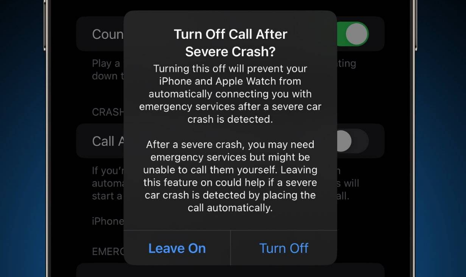 临渭苹果14维修分享 iPhone 14 和 Apple Watch 上关闭崩溃检测 